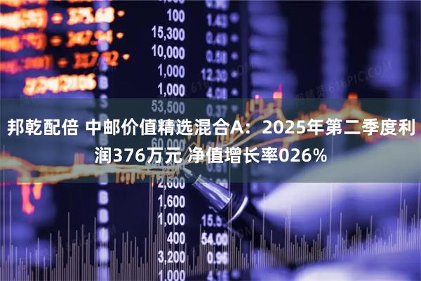 邦乾配倍 中邮价值精选混合A：2025年第二季度利润376万元 净值增长率026%